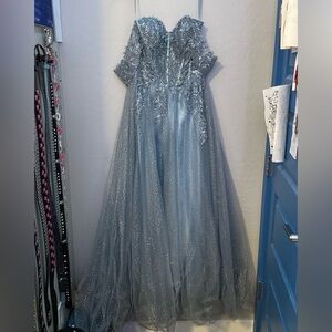 Ladivine Bluish Gray prom dress
